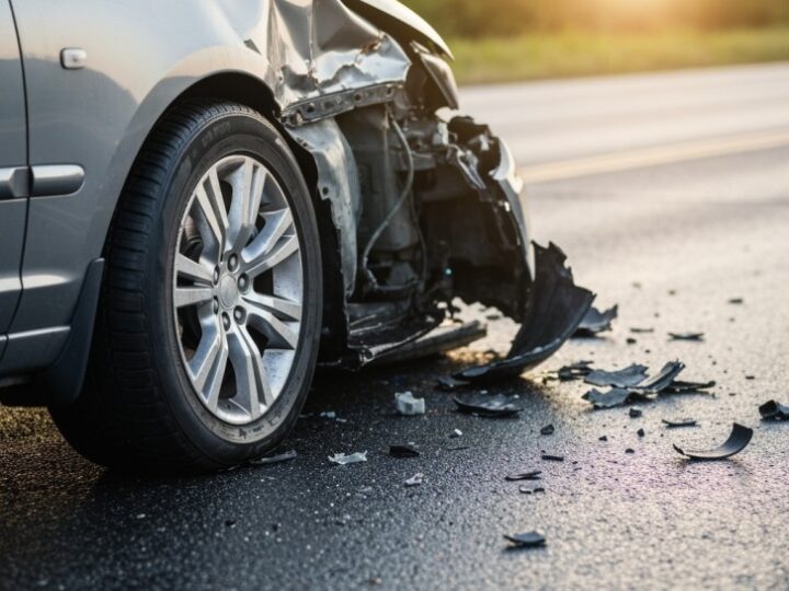 Wypadek drogowy w Mrzygłodzie: pięciu rannych po dachowaniu auta