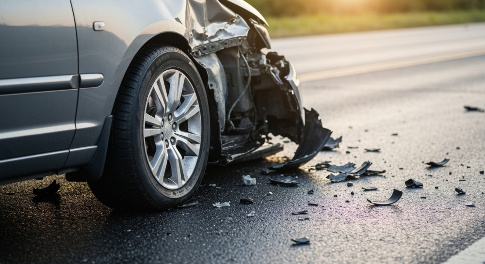 Wypadek drogowy w Mrzygłodzie: pięciu rannych po dachowaniu auta